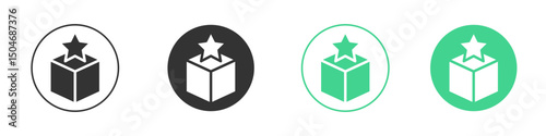 Product release icon Minimal Flat Line Vector Icon Set.