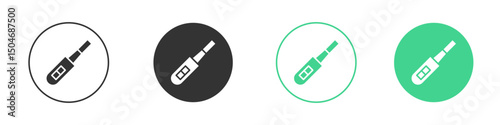 Pregnancy test icon Minimal Flat Line Vector Icon Set.