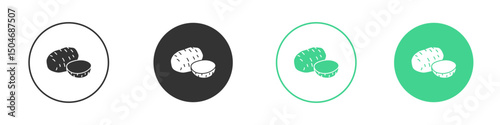 Potato icon Minimal Flat Line Vector Icon Set.