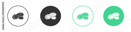 Peanut icon Minimal Flat Line Vector Icon Set.