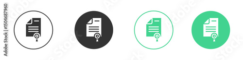 Patented icon Minimal Flat Line Vector Icon Set.