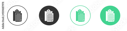 Paste icon Minimal Flat Line Vector Icon Set.