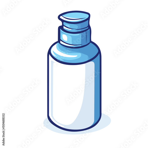 Body Lotion, 2D isometric flat cartoon vector illustration isolated on white background.