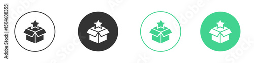 New product icon Minimal Flat Line Vector Icon Set.