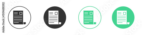 News icon Minimal Flat Line Vector Icon Set.