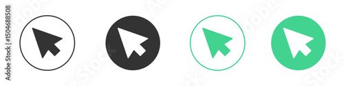 Mouse icon Minimal Flat Line Vector Icon Set.