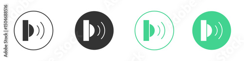 Motion sensor icon Minimal Flat Line Vector Icon Set.