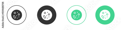 Microorganism icon Minimal Flat Line Vector Icon Set.