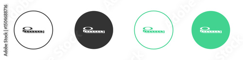 Meter tape icon Minimal Flat Line Vector Icon Set.