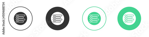 Menu list button icon Minimal Flat Line Vector Icon Set.