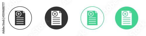 Medical insurance icon Minimal Flat Line Vector Icon Set.
