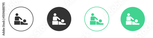 Massage icon Minimal Flat Line Vector Icon Set.