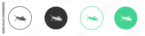 Locust icon Minimal Flat Line Vector Icon Set.