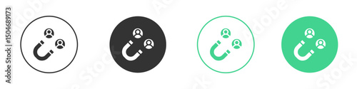 Lead generation icon Minimal Flat Line Vector Icon Set.