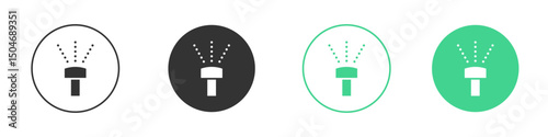 Lawn sprinkler icon Minimal Flat Line Vector Icon Set.