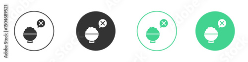 Lack of appsetite icon Minimal Flat Line Vector Icon Set.