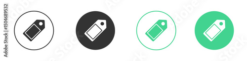 Label icon Minimal Flat Line Vector Icon Set.