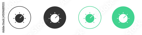 Knob icon Minimal Flat Line Vector Icon Set.