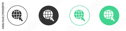 Internet icon Minimal Flat Line Vector Icon Set.