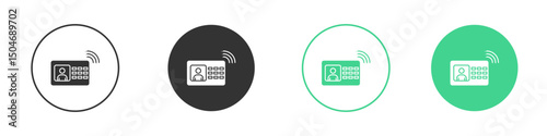 Interphone icon Minimal Flat Line Vector Icon Set.