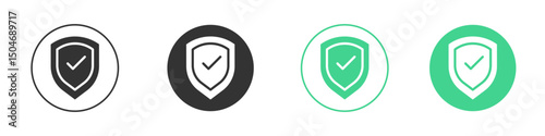 Insured icon Minimal Flat Line Vector Icon Set.