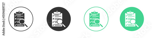 Inspection icon Minimal Flat Line Vector Icon Set.