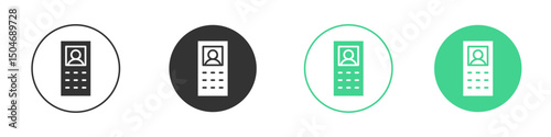 Intercom icon Minimal Flat Line Vector Icon Set.