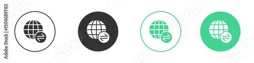 Import and export icon Minimal Flat Line Vector Icon Set.