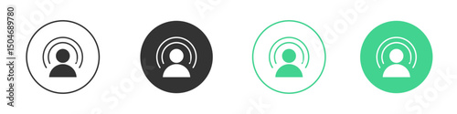 Influencer icon Minimal Flat Line Vector Icon Set.