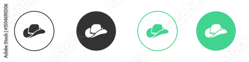 Hat icon Minimal Flat Line Vector Icon Set.