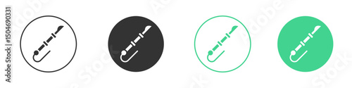 Harpoon icon Minimal Flat Line Vector Icon Set.