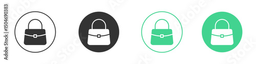 Handbag icon Minimal Flat Line Vector Icon Set.