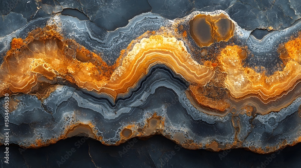 Fototapeta premium Mesmerizing Abstract Composition of American Jasper with Vivid Organic Patterns and Dynamic Lighting Effects in Modern Digital Art Style