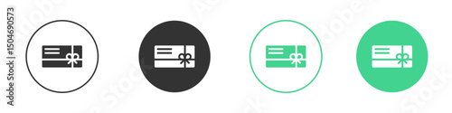 Gift card icon Minimal Flat Line Vector Icon Set.