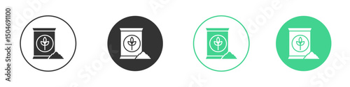 Fertilizer icon Minimal Flat Line Vector Icon Set.
