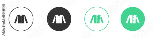 Female sweater icon Minimal Flat Line Vector Icon Set.