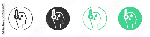 Fever icon Minimal Flat Line Vector Icon Set.