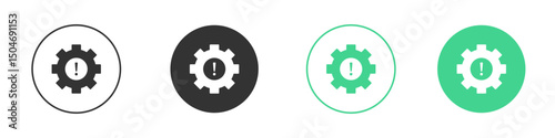 Failure icon Minimal Flat Line Vector Icon Set.