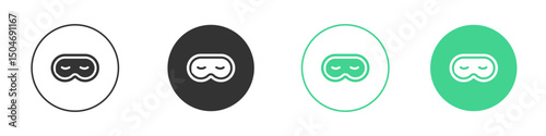 Eye mask icon Minimal Flat Line Vector Icon Set.