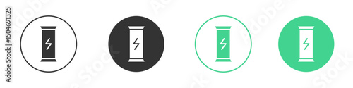 Energy bar icon Minimal Flat Line Vector Icon Set.