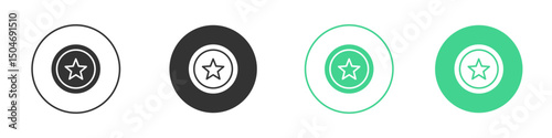 Earn point icon Minimal Flat Line Vector Icon Set.