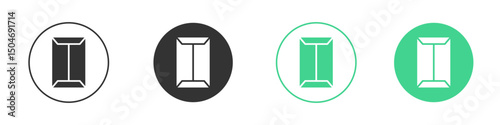 Document envelope icon Minimal Flat Line Vector Icon Set.
