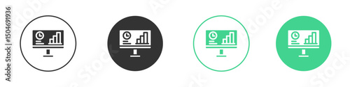 Dashboard icon Minimal Flat Line Vector Icon Set.