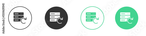 Data backup icon Minimal Flat Line Vector Icon Set.