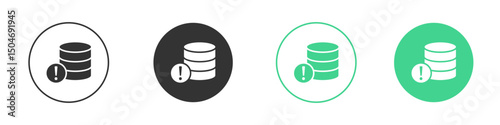 Data loss icon Minimal Flat Line Vector Icon Set.