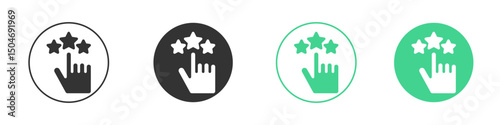 Customer loyalty icon Minimal Flat Line Vector Icon Set.