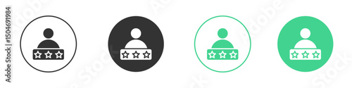 Customer experience icon Minimal Flat Line Vector Icon Set.
