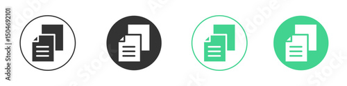 Copy icon Minimal Flat Line Vector Icon Set.