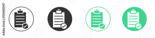 Contract coverage icon Minimal Flat Line Vector Icon Set.