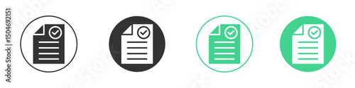Contract icon Minimal Flat Line Vector Icon Set.